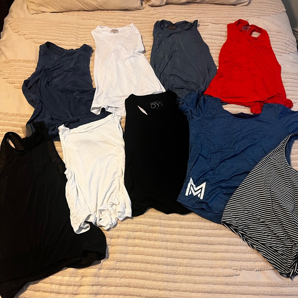 Lot of 9 DYI (Define Your Inspiration) workout tanks